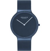 Resim Obaku Denmark V307gxllml Quartz Hasır Lacivert Safir Cam 40 Mm Erkek Kol Saati Lacivert 