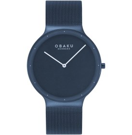 Resim Obaku Denmark V307gxllml Quartz Hasır Lacivert Safir Cam 40 Mm Erkek Kol Saati Lacivert 