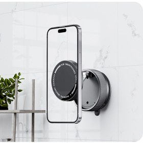 Resim Araba Araç İçi & Ev İçi Tüm Yüzeylerde Güçlü Sabitleme Manyetik Ve Vakum Tabanlı 360 Telefon Tutucu 