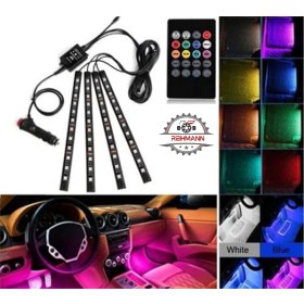 Resim Volkswagen Touareg 2002-2003-2004-2005-2006 Ayak Altı LED 12 Ledli Lamba Sese Duyarlı LED Müziğe Duyarlı LED 