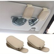 Resim 1 Adet SUNCARACCL Manyetik Araba Güneşlik Gözlük Tutucu & Kart Organizatörü - PUPU PU Deri, Güçlü Mıknatıslı Tasarım, Ergonomik Gözlük Saklama, Araç Aksesuarı, Şık Minimalist Stil, Zarif Gözlük Askısı 