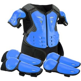 Resim Horses Çocuk Denge Bisikletti Zırhıbislet Kıyafeti-yol Motosiklet Gökszırhıdüşmeşleyici Yelek Seti Mavi 