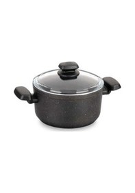 Resim A1342 Korkmaz Döküm Granit Tencere Cam Kapak 24Cm 5.0Lt Kapasite 