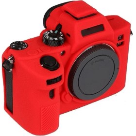 Resim Fototek Sony A7R Iıı Uyumlu Kırmızı Silikon Kılıf Koruma Kılıfı A7R 3 Silikon Case 