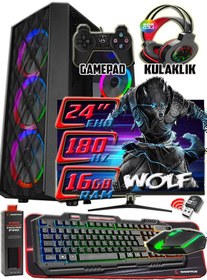 Resim Warbox Wolf Xeon X5650 16 GB 256 GB SSD + 250 GB HDD 4 GB R7240 24" W10P Masaüstü Bilgisayar 