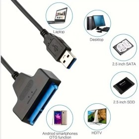 Resim Değişim Konsept USB 3.0 Yüksek Hızlı 2.5 Inç Sata SSD ve HDD Hard Disk Kablosu 