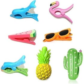 Resim Küçük Balık-havlu Klipsi Şezlonglar Clothespin Organizasyon Elbise Mandalları Pimleri Rüzgar Geçirmez Kelepçe 
