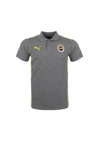 Resim Fenerbahçe Lisanslı 2024/25 A Takım Polo Yaka Gri T-shirt + Kalem Set Ahşap Kutulu Gri - Füme - Kırmızı 