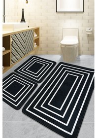 Resim Wale Siyah 70x120 Cm Banyo Paspası Djt Renkli 