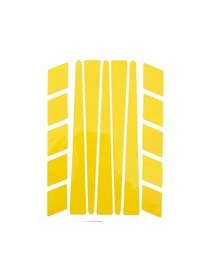 Resim Şerit Tasarımlı Taksi Sarısı Motosiklet Kask Sticker Çınar Extreme 