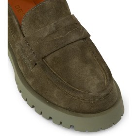 Resim Deery Kadın Hakiki Süet Haki Loafer Ayakkabı - 02034ZHAKC02 