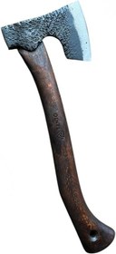 Resim El Yapımı Sakallı Balta - ST60 Yüksek Manganlı Karbon Çelik, 950 g Balta Kafası, 45 cm Gürgen Saplı, Deri Kılıflı Kamp ve Bushcraft Baltası | Tanto Bushcraft 