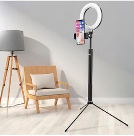 Resim Philips 2in1 Tripod Standlı Youtube Tiktok Selfie Çekim Işıklı Telefon Tutucu - Makyaj Işığı Dlk3621n/93 