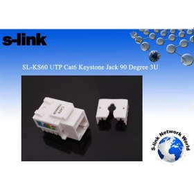 Resim S-link SL-KS60 UTP CAT6 Kestone Jack3U 90 Der 