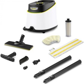 Resim Karcher SC 3 Deluxe EasyFix 1900W Buharlı Temizlik Makinesi - Zemin Nozulu, Mikrofiber Bez ve Kireç Önleyici Kartuş ile Çok Amaçlı Ev ve Zemin Temizliği 