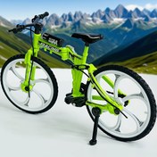 Resim 2025 Katlanabilir Dağ Bisikleti - Neon Yeşil & Siyah Yarış Versiyonu, Hafif Plastik Katlanabilir Bisiklet Dekoru, Yer Tasarruflu Teşhir veya Masaüstü Süsü, Bisiklet Tutkunları ve Erkek Çocuk Doğum Günleri için Mükemmel Hediye, Güç Gerektirmez – Dayanıklı Dinamik Tasarım 