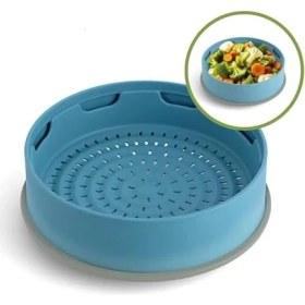 Resim Daisy Home Greenpan Steamy Mavi 24 cm Buharda Pişirici 