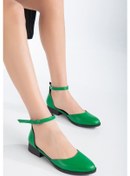 Resim Tilda Kısa Topuk Cilt Ayakkabı Yeşil 