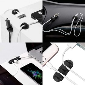 Resim Xnews Çok Amaçlı Kablo Tutucu Akrilik Güçlü Yapışkanlı Organizer Düzenleyici 16 Parça Set Kolay Kullanımlı 