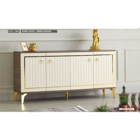Resim Duru Gold Detaylı Ceviz-beyaz Konsol Beyaz - Ceviz 