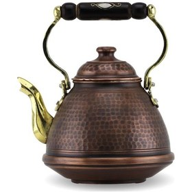 Resim Tekli Dövmeli Oksitli Ihlamur Bakır Çaydanlık 1.5 Lt Bakır 