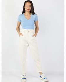Resim Balins Kadın Beli Lastikli Gabardin Pantolon Bej 