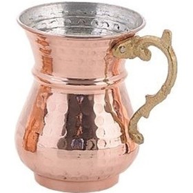 Resim Tekreyonda Bakır Maşrafa Büyük Boy Ayran Bardağı Bakır 