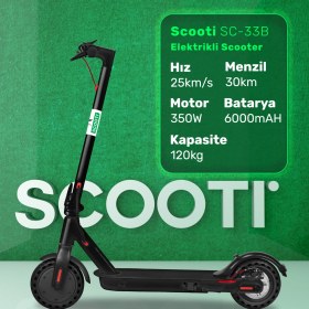 Resim Scootı SC-33B Siyah Elektrikli Scooter 