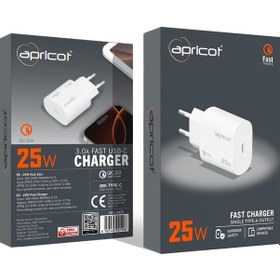 Resim Apricot Apc-u425 25w Pd Beyaz Hızlı Ev Şarj Adaptörü 