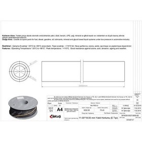 Resim IBRAS 68767 İçten Orgulu Yakıt Hortumu 65657 11.0 Mm X 19.0 Mm Nbr / Cr E Tipi Makaralı 25M 