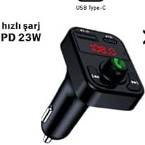 Resim PDAteknoloj Concord C-606 Plus Araç Fm Transmitter 5.1 Bluetooth Araç Kiti Usb Type-C Hızlı Şarj Çıkışlı Çakmaklık Girişli (C-606 Plus) 