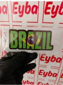 Resim Brazil 12x5 Cm Baskes Renkli Baskı Sticker, Bisiklet, Karavan,otomobil,çocuk Odası 