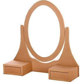 Resim Evimeaksesuar Oval Mdf Makyaj & Dresuar Üstü Ayna Çerçevesi 