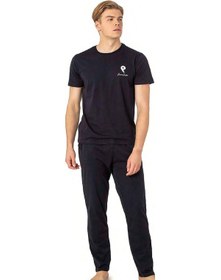 Resim Pierre Cardin 6078 Erkek Kısa Kollu Bisiklet Yaka Pijama Takım-lacivert Lacivert 