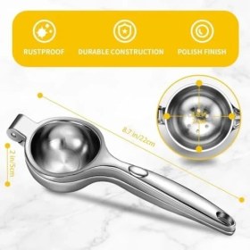 Resim Storemax Paslanmaz Çelik Limon Sıkacağı – Portakal, Narenciye ve Meyve Sıkacağı – Ergonomik Saplı, Dayanıklı ve Kolay Temizlenebilir 