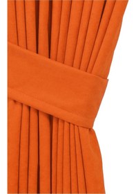 Resim Cheap's Home Petek Dokulu Kadife Dokuma Seyrek 1 X 2 Pileli Fon Perde Kiremit 