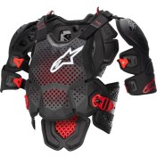 Resim Alpinestars A-10 V2 Üst Gövde Koruma Siyah Beyaz Kırmızı 