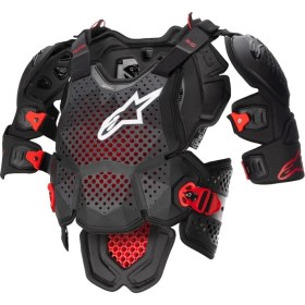 Resim Alpinestars A-10 V2 Üst Gövde Koruma Siyah Beyaz Kırmızı 
