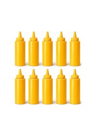 Resim Sosluk Sıkma Şişesi 10 Adet 1000 Ml Bpa Free Hardal Sos Şişesi Endüstriyel Kullanım Sarı 
