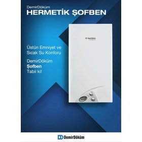 Resim Demirdöküm L 350 F 14 Lt Hermetik Şofben A Sınıfı Enerji Verimliliği ile Hızlı Su Isıtma 