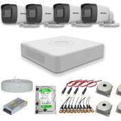 Resim Hikvision 2mp 4 Kameralı Dış Ortam Ahd Hd-Tvı Full Kamera Seti 