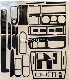 Resim Volkswagen Passat B5 / B5.5 Parlak Siyah Full Set Torpido Konsol Kaplaman FD 