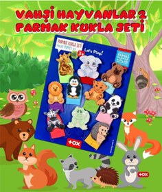 Resim Tox Vahşi Hayvanlar 10 Parça Parmak Kukla . Eğitici Oyuncak T782 