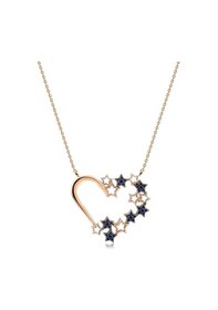 Resim Safir Kalbimin Yıldızı Kolye Rose Gold 