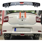 Resim Renault clio symbol difüzör arka tampon eki 4 egzoz çıkışlı 2013+ 