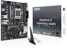 Resim ASUS A620M-F GAMING WIFI anakart, AMD mATX, DDR5, 2x M.2 PCIe 4.0, HDMI, 2.5 GB Ethernet, USB 3.2 Gen 1 Tip-A, SafeSlot Core+, Q-DIMM, Q-LED Core, Q-Slots, ASUS 5X PROTECTION III, Armoury Crate 