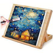 Resim Willowhaven Ahşap Masaüstü Ayarlanabilir Şövale Doğal Renk 80 Derece Açılı Tuval Kitap Standı 