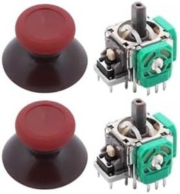 Resim Xbox One Analog Motor Topuz Seti 2+2 One - One S/x - Series S/x Uyumlu Kırmızı Bordo 