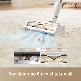 Resim Dreame R10 Süpürge, Led Farlı 120AW Güçlü Dikey Süpürge, Anti-Tangle Fırça, 60 Dakikaya Kadar Şarj Edilebilir Pil, El Süpürgesi, Derin Temiz Saç, Sert Zemin, Halı 