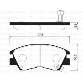 Resim SANGSING SP1135 Fren Balatası Ön L200 2.5D 2.5Td 86-96 L300 2.5D 86-06 2.5Td 01-03 Pajero 2.5Td 2.6 3.0 86-90 Gdb729 